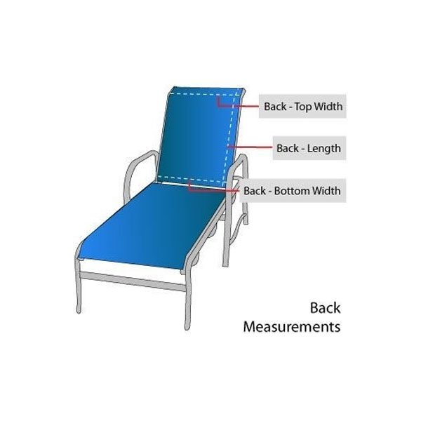 Two Piece Chaise Lounge Replacement Sling - Image 2